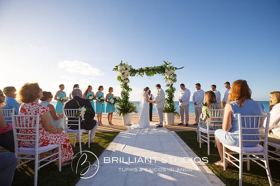 Luxe villa wedding ceremony