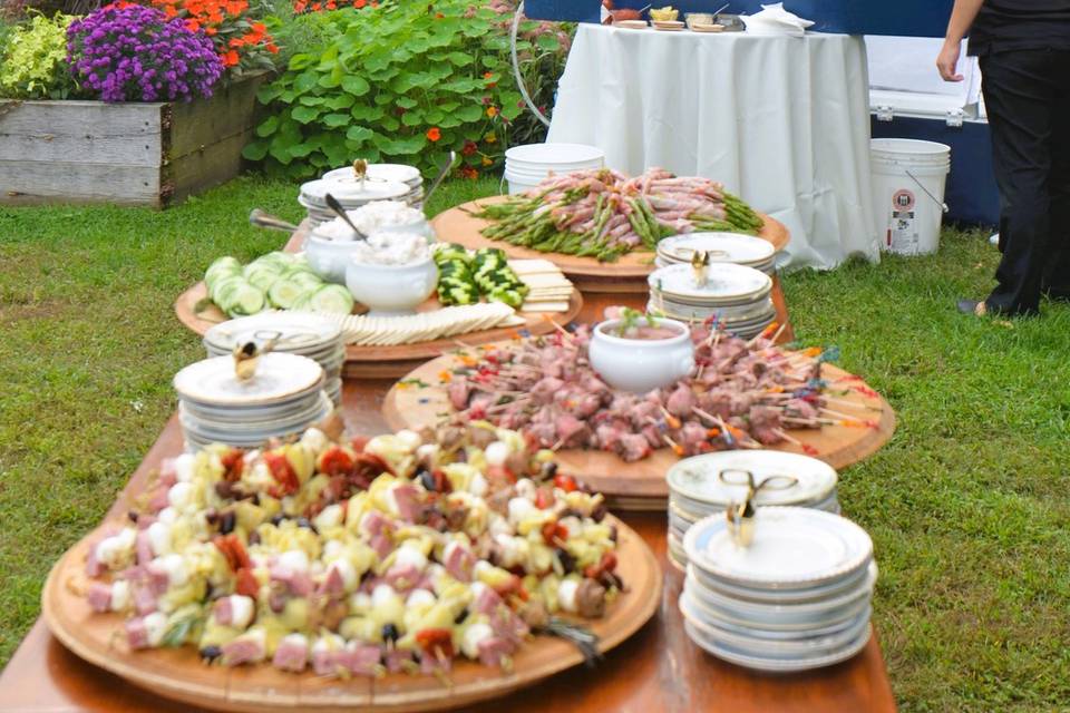 Hors d'Oeuvres in the Gardens