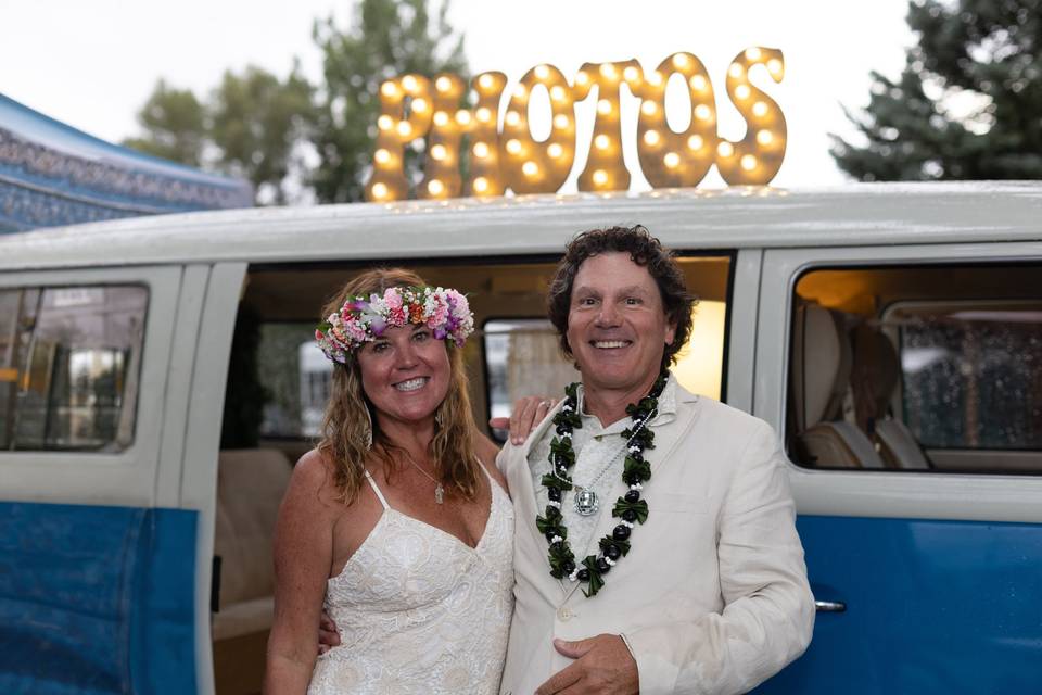 Happy wedding couple