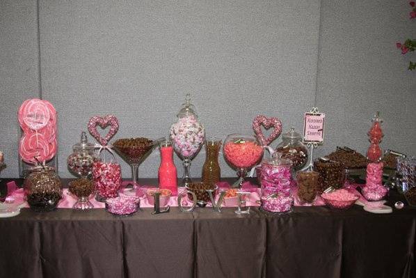 Candy buffet setup