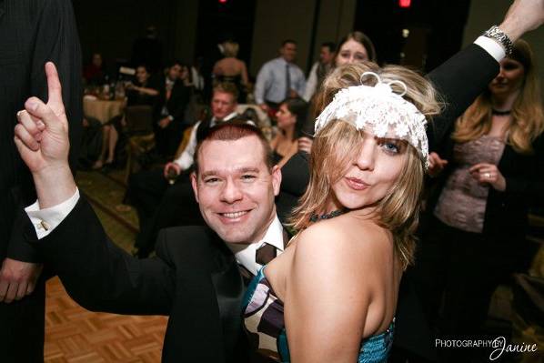 Happy guests on the dance floor