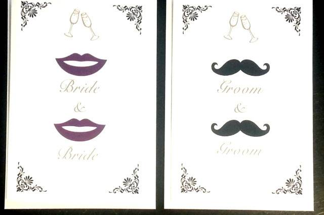 Bride and groom cards