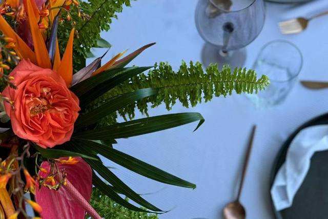 Black flatware and glassware