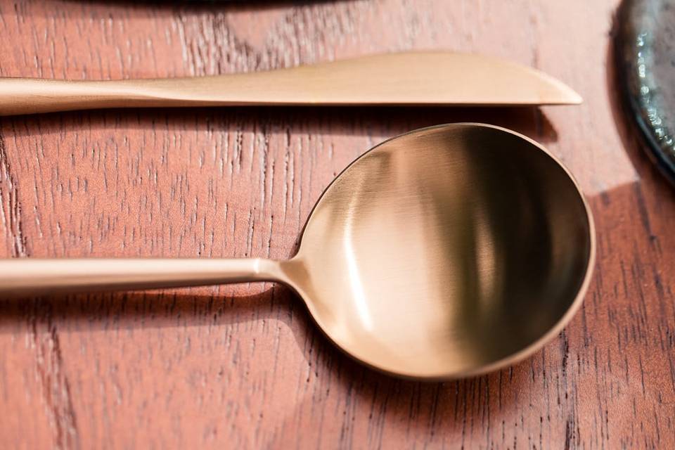 Gold cutlery