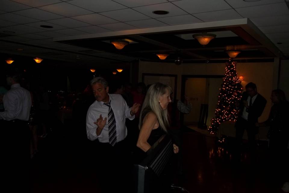 Guests dancing