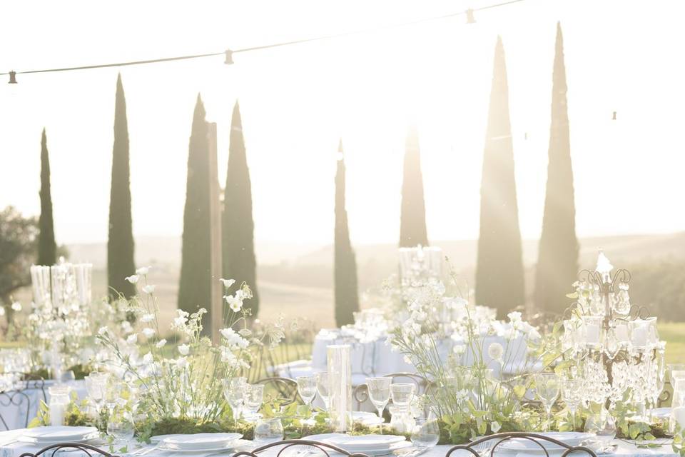 Alfresco wedding reception