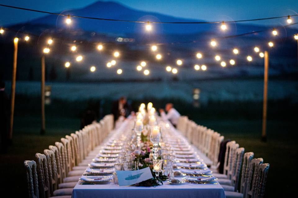 Wedding dinner in Tuscany