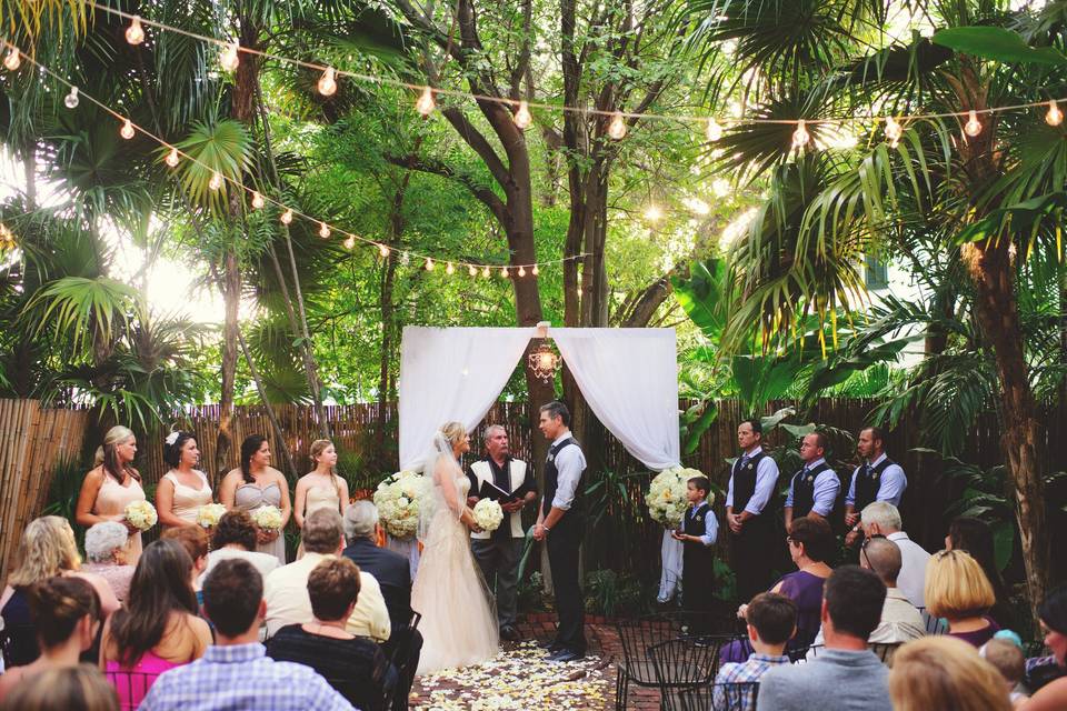 Outdoor wedding ceremony