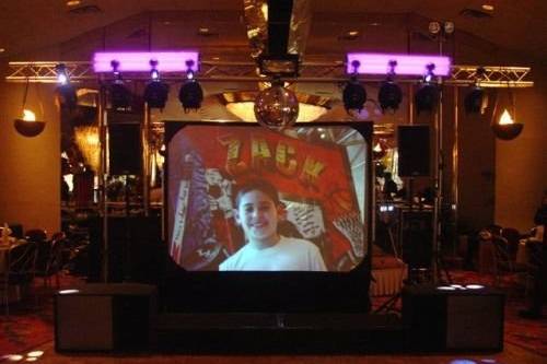 Mitzvah Setup with Screen