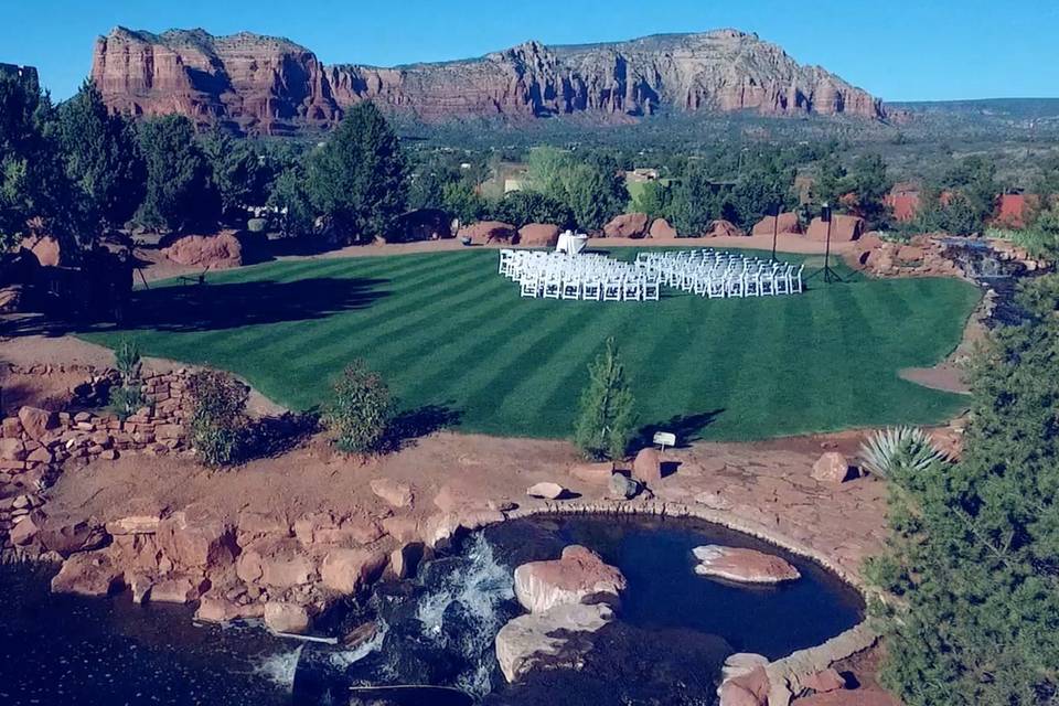 Sedona Golf Resort ceremony view.