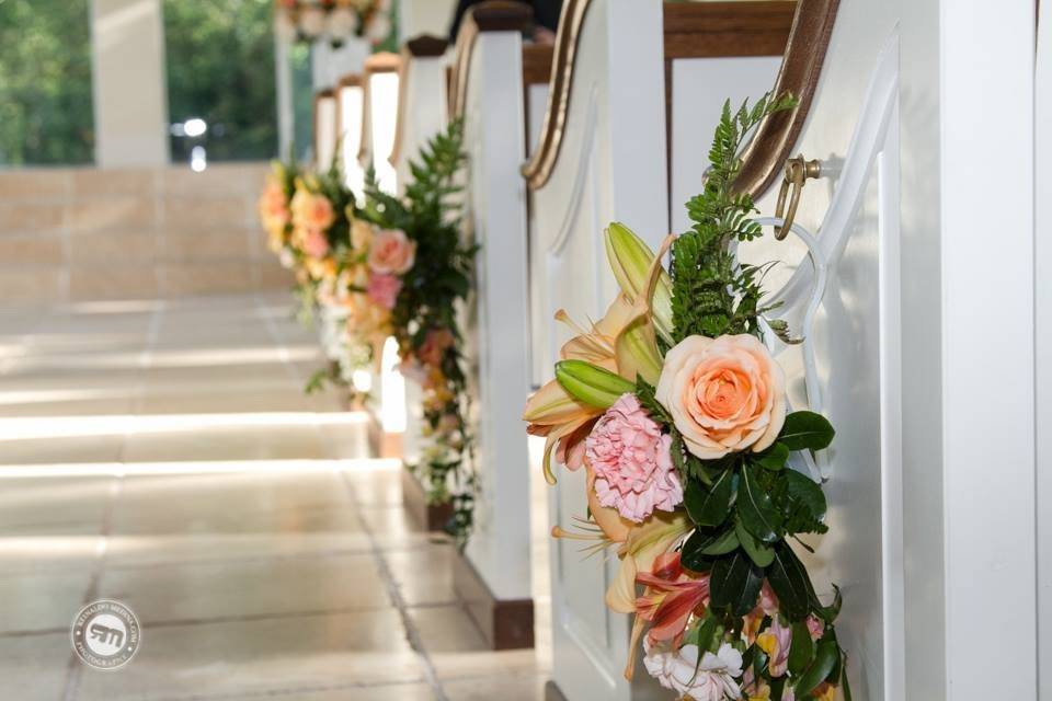 Aisle floral decorations