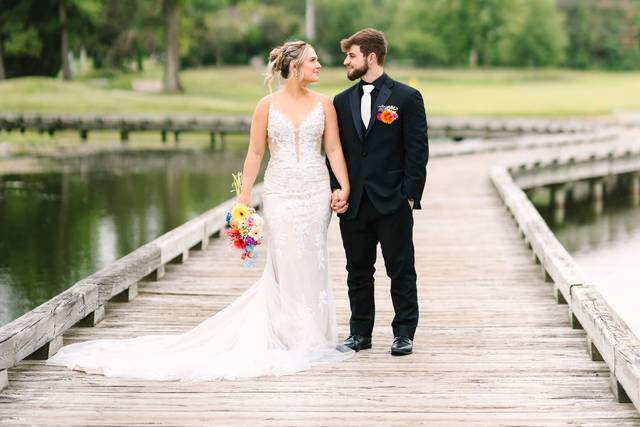Couple on Bridge - Spring