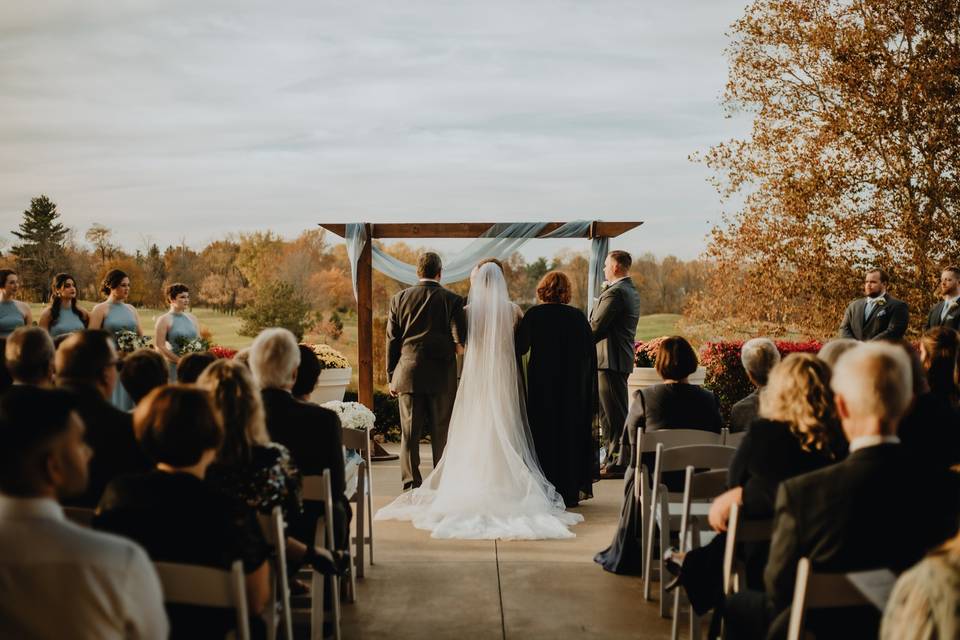 Private Vows in Gazebo -Summer