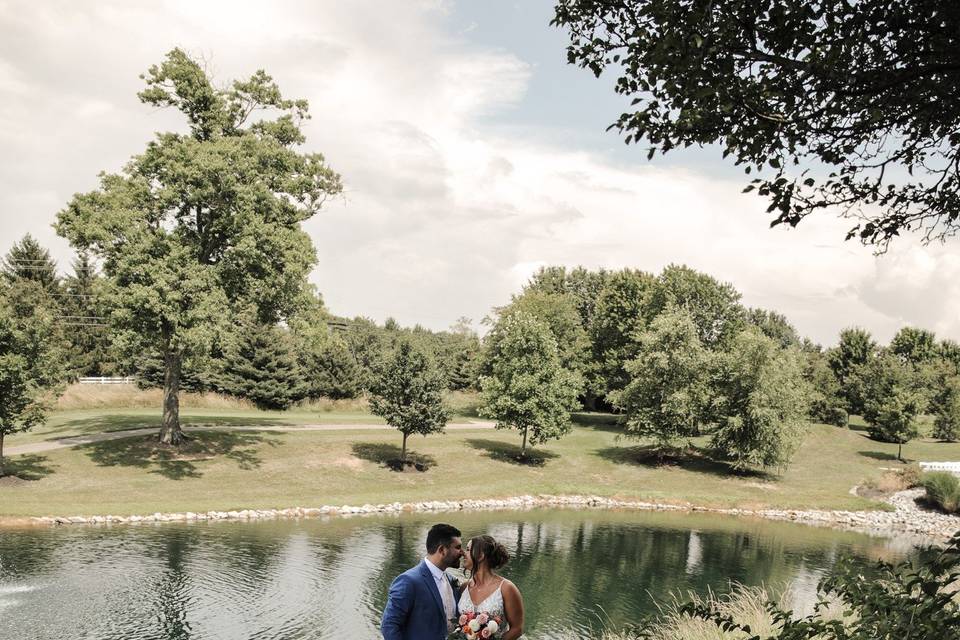 Couple by Pond - Summer