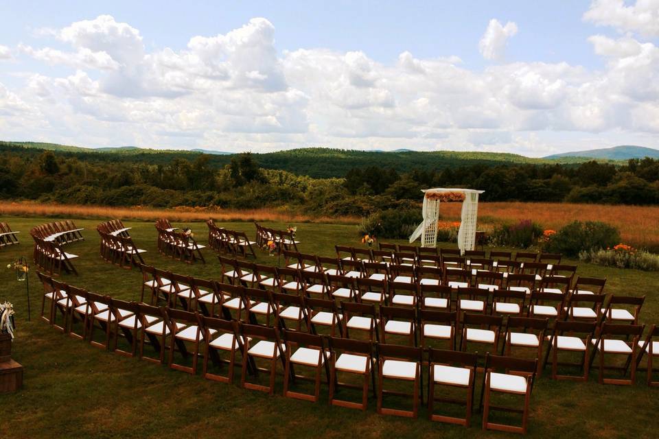 Wedding ceremony site set-up