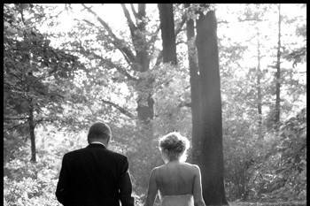 Couple walking hand in hand at Toledo Botanical Gardens