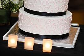 White and black cake