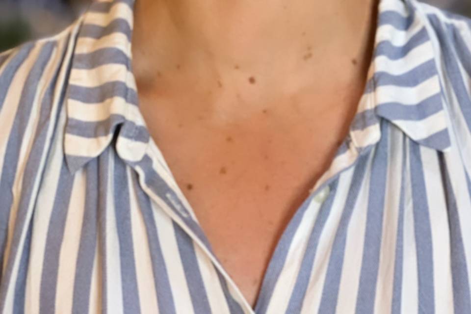 Smiling guest-of-honor with natural makeup