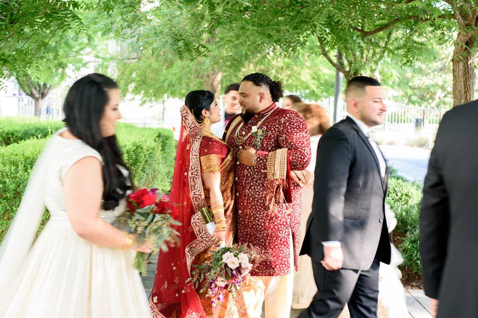 Motion Blur Bridal Party