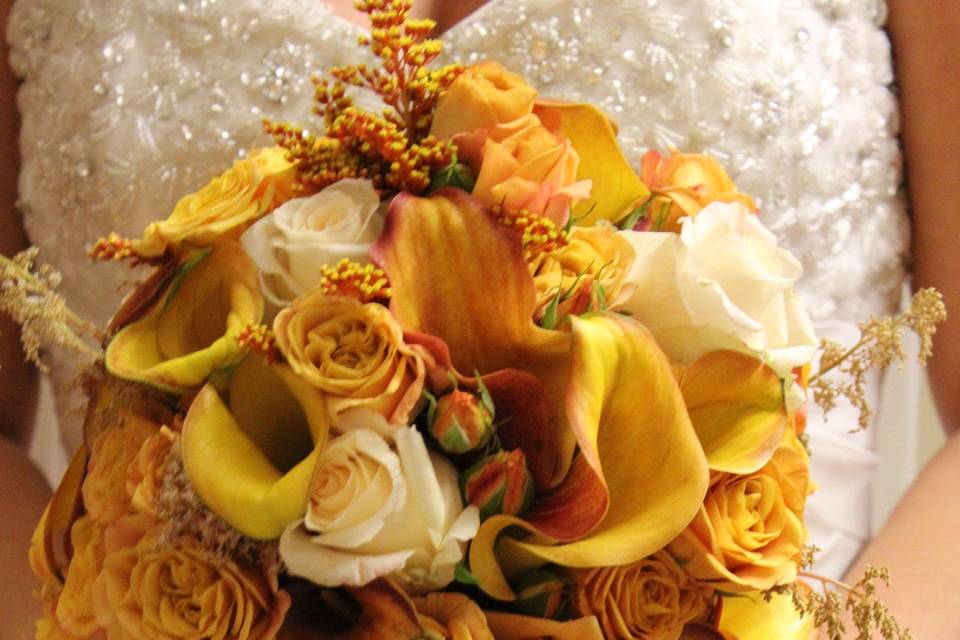 Golden Bridal Bouquet