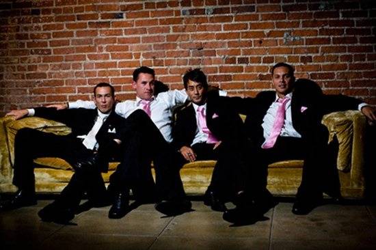 Groomsmen hanging out