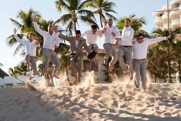 Groom with his groomsmen