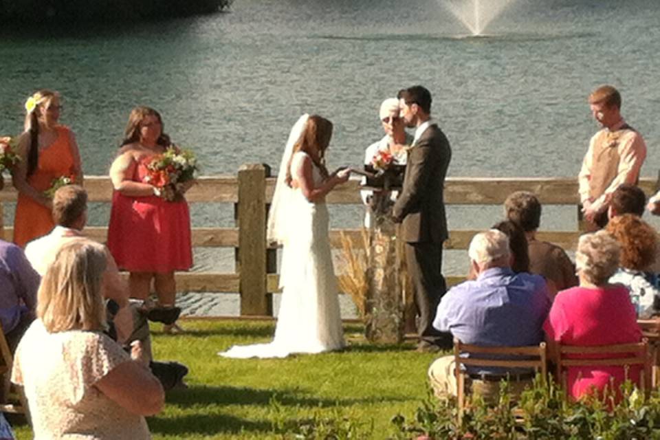 Wedding by the water