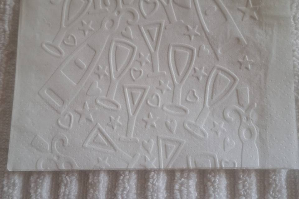 Embossed Champagne glasses