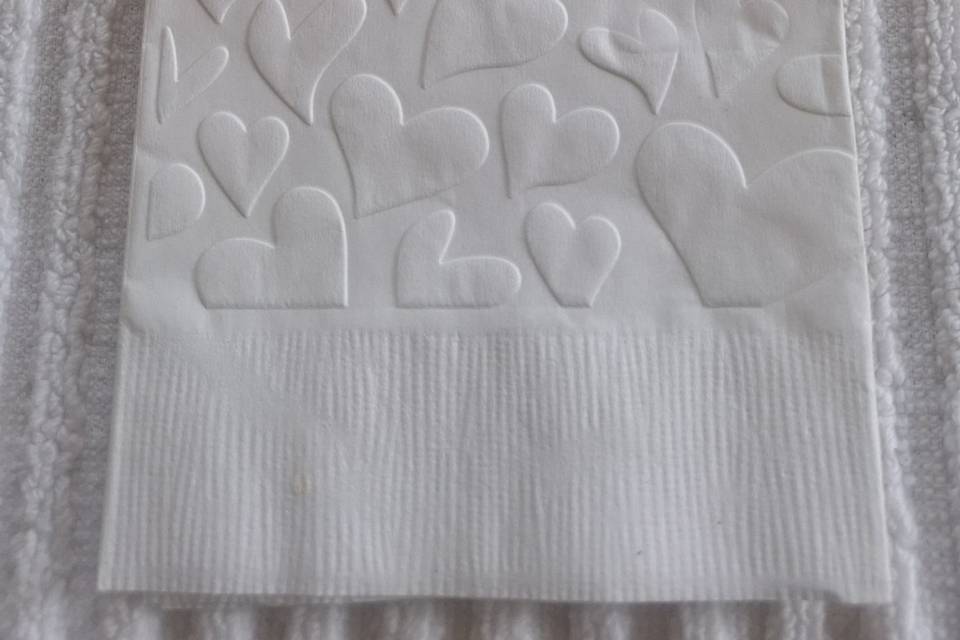 Embossed Mr. & Mrs. Hearts gue