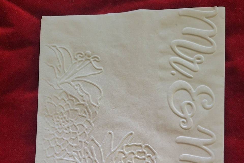 Embossed Mr. & Mrs. Floral