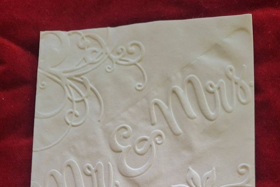 Embossed Mr. & Mrs. Floral
