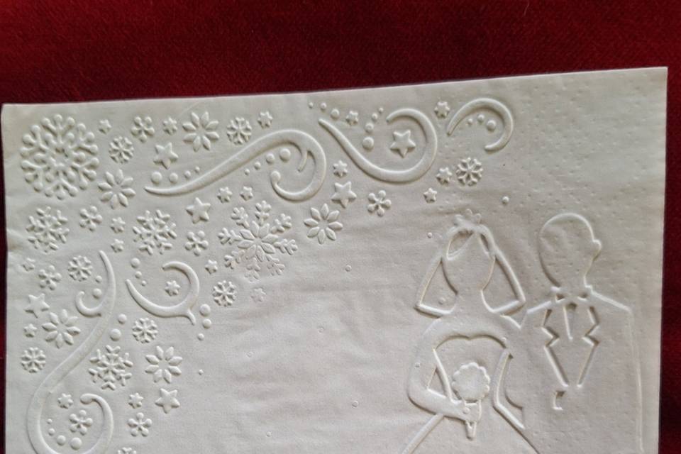 Bride & Groom under Scrolls