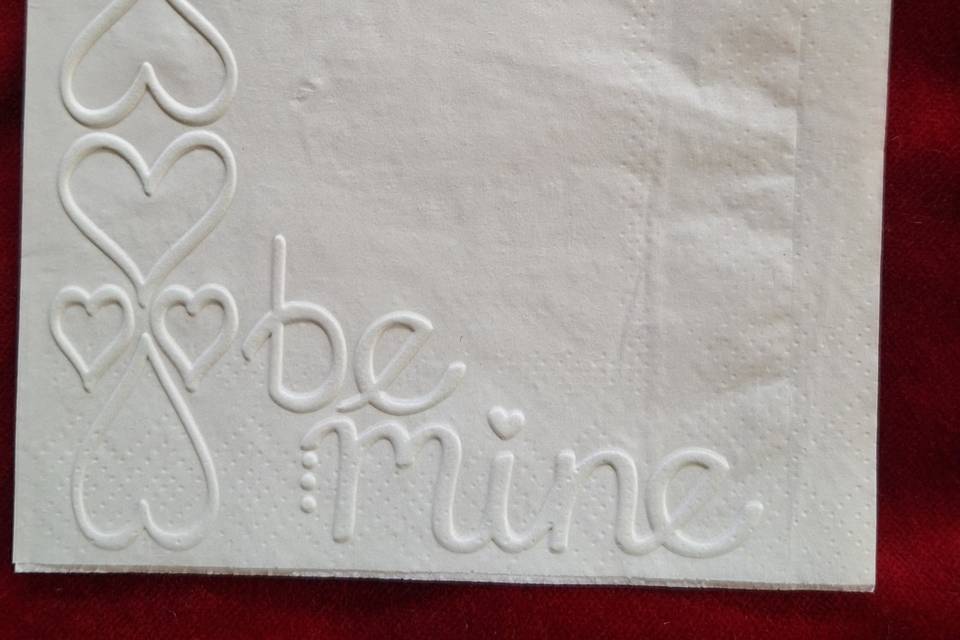 Embossed Be Mine Hearts