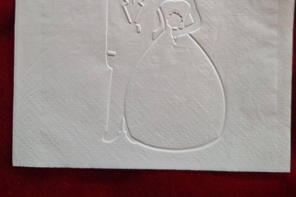 Embossed Bride & Groom