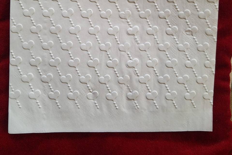 Embossed String of Hearts