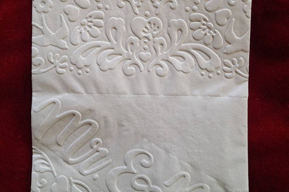 Embossed Mr. & Mrs. Hearts Flo