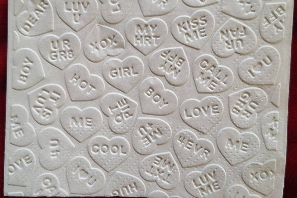 Embossed Sweetheart Candy