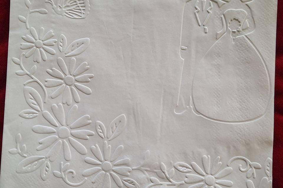 Embossed Bride & Groom with Bu