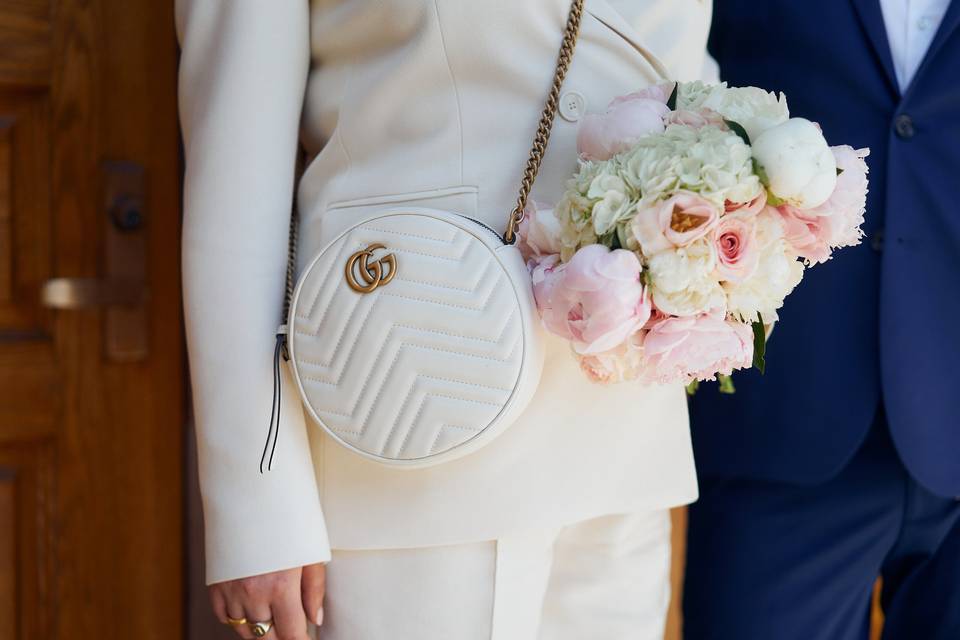 Bride Purse and Bouquet