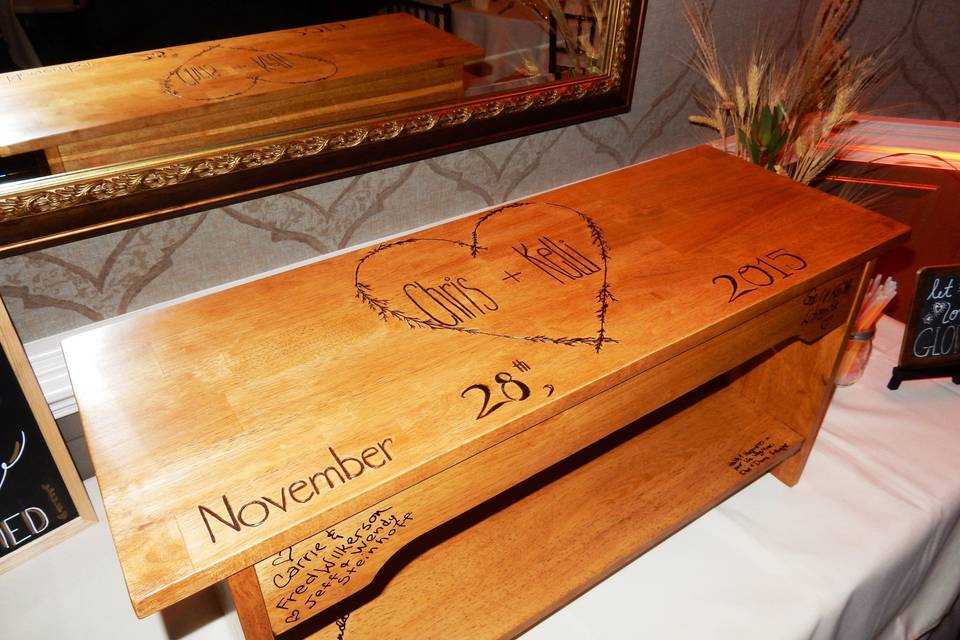 Chris & Kelli's Bench Guestbook at Hidden Creek Country Club