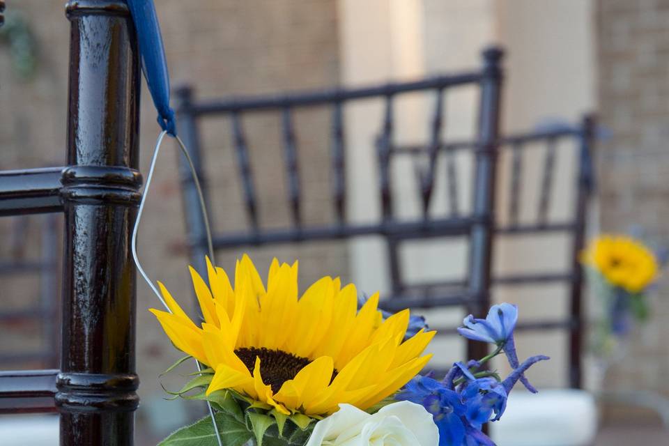 Sunflower Aisle Decor