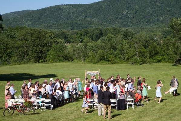 Outdoor ceremony space