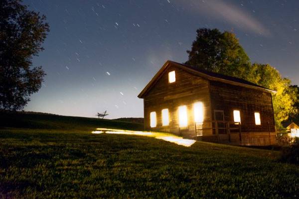 Hay Barn at night