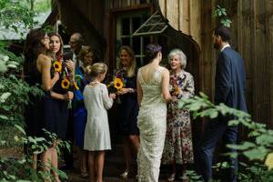 Newlyweds and their guests