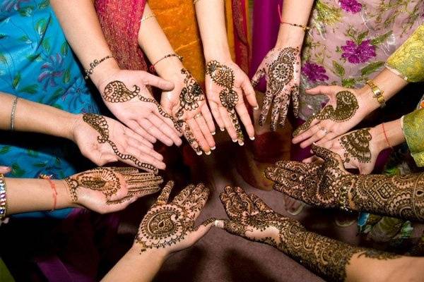 Mendhi hand painting