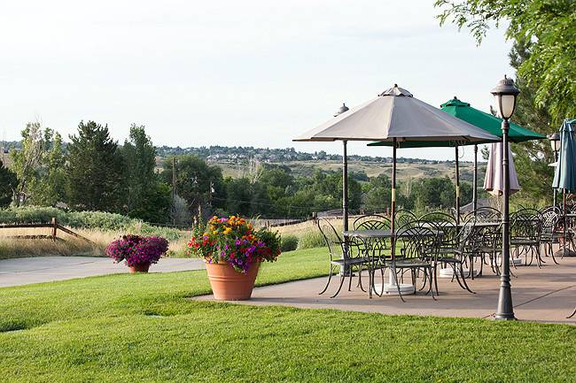 Homestead Golf Course. The Homestead Grill patio view.