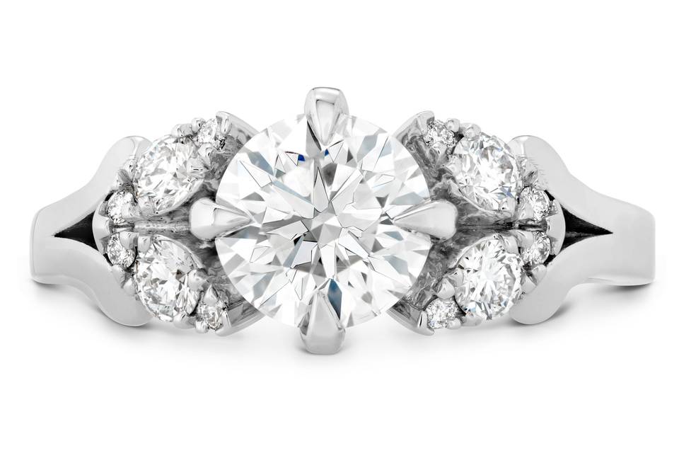 Aerial Petal Diamond Engagement Ring