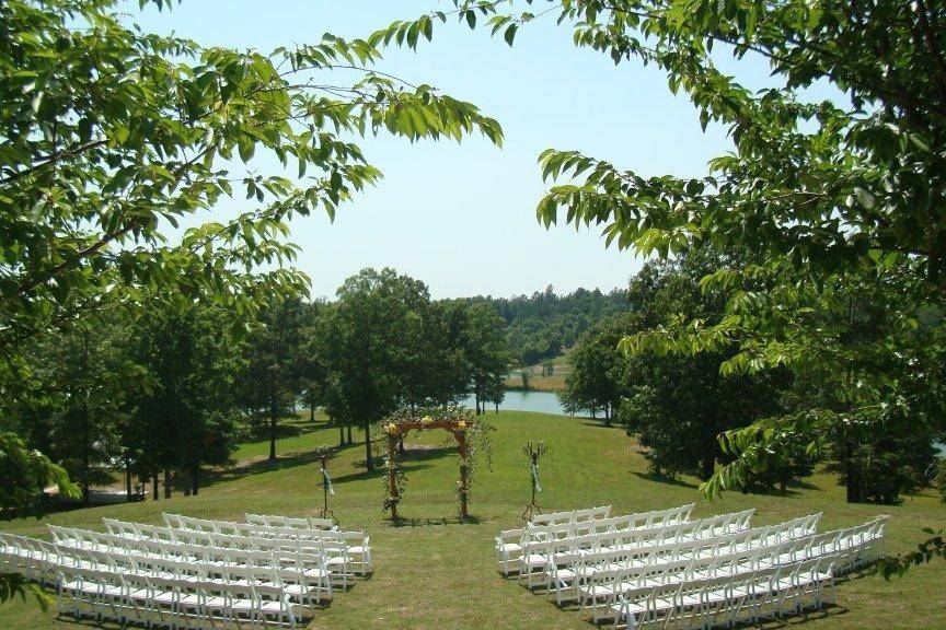 Wedding ceremony area