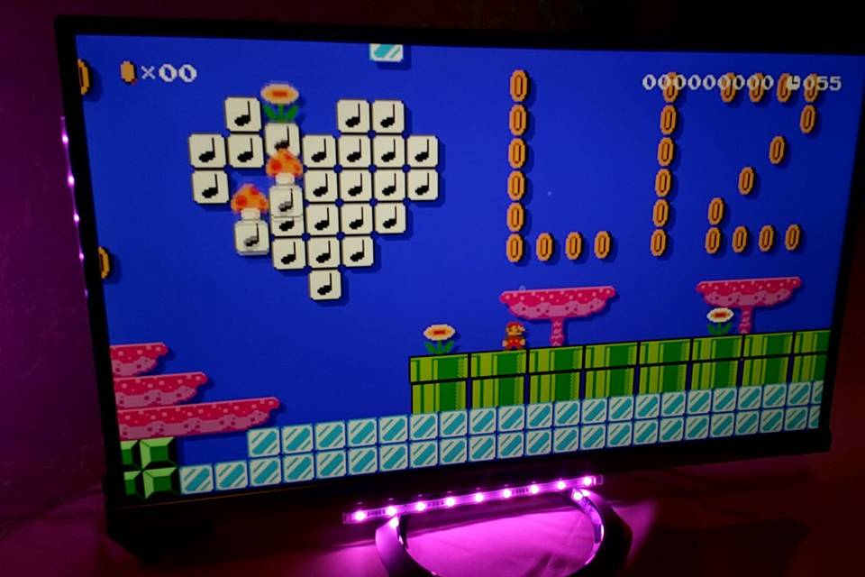 Custom couple Super Mario level on display