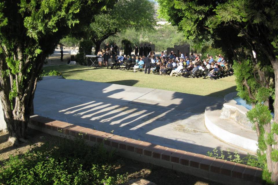 Corona Ranch Tucson Fountain overlooking the Ceremony Lawn